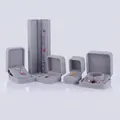 Gray velvet jewelry box collection including necklace, bracelet, and ring gift packaging - 5*6/Large Ring Earring Box / Gray