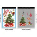Christmas tree window decal set with gifts and snowflakes, 60x90cm layout and 135x110cm display - AY226A Christmas Tree Theme / 60x90cm