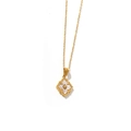 Collana in acciaio inossidabile dorato con ciondolo a quadrifoglio in madreperla bianca - Stile Quadrifoglio Vuoto Madreperla (TN3507)
