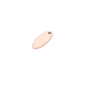 Primer plano de colgante ovalado de acero inoxidable oro rosa con acabado espejo - 1,2mm de Espesor / Oro rosa