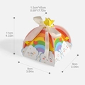 Scatola regalo arcobaleno 9x9x11cm con nastro crema per caramelle e piccoli regali - Scatola arcobaleno con nastro / 10 pezzi/Confezione