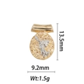 18k gold and silver plated two-tone oval pendant with dimensions 13.5mm by 9.2mm - DZ-1145-Gold Edge Silver Round