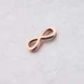 Conector de colgante con símbolo de infinito en oro rosa pulido para diseño de joyas - 8*20 / Oro rosa