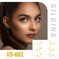 Gilding freckle tattoo stickers featuring gold stars VS-001 for carnival party makeup - VS001 (Gold Mixed Stars)