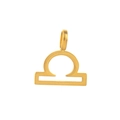 Titanium steel Libra zodiac pendant in gold finish with a minimalist metallic luster - Libra - Gold