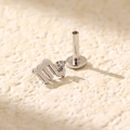 S925 sterling silver Scorpio zodiac stud earring with sparkling cubic zirconia inlay - Silver (Scorpio)