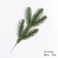 Five pieces of dark green artificial pine branches 27x14cm for Christmas decor - Five-prong Pine Needles (Pack of 5)