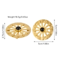 Größentabelle für goldene Vintage-Ohrringe mit Hammerschlag-Optik und schwarzem Stein - Runder Strahlender Sonnenstrahl Schwarzer Stein Offener Ring (JDR2502026)