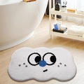 Cartoon witte wolk badmat met zachte textuur en antislip achterkant op vloer - 40*60cm / Schattig Wit
