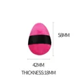Microfiber teardrop makeup puff in rose pink color with black ribbon and size dimensions - Rose Red / Medium (1pc Loose)
