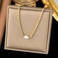 Pearl Bean Chain (H39) / Gold