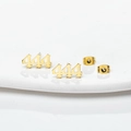 Gothic 444 Engelszahlen-Ohrstecker aus 18K vergoldetem Edelstahl für stilvolle Damen - 444 Gold