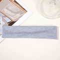Flat lay of gray cotton sports headband for running and yoga on minimalist background - Light Gray