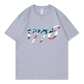 Men's grey crew neck T-shirt with patriotic 1776 graphic print and soft cotton fabric - Grey 318