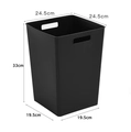 Matte black acrylic flower bucket for florists with 33cm height and portable handle design - Black Handheld Flower Bucket