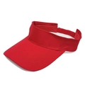 Visière de soleil rouge en coton ajustable avec velcro pour le sport et la protection solaire - Adulte 56-60cm / Rouge