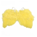 Vibrant yellow feather angel wings for children photography with elastic straps - Yellow