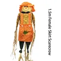 1.5m tall cute female scarecrow prop in floral skirt for Halloween garden decor - Female Scarecrow with Skirt / 1.5m