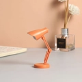 Mini lampe de lecture LED pliable orange avec joints réglables sur bureau - LD01-Orange