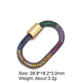 Black oval screw clasp with rainbow cubic zirconia for DIY necklaces and bracelets - Style 96 (Black with Colorful Zircon Oval Clasp 28.8x18.2mm)