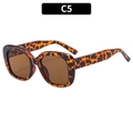 Retro square oversized tortoiseshell jelly sunglasses with brown lenses, color C5 - Tortoiseshell Frame Tea Lens