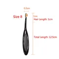 Pinceau de maquillage n° 8 style brosse à dents avec poils en fibres orange-brun - Petit pinceau plat n° 8