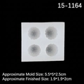 3D strawberry silicone mold for baking with 4 cavities for fondant or chocolate - 1# Small Size / Clear