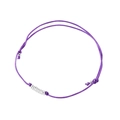 Minimalistische paarse gevlochten armband met verstelbare S925 zilveren kralen - Paars