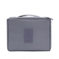Large capacity grey waterproof travel toiletry bag made of durable oxford fabric - Gray