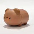 Cute brown capybara mini figurine in a lying position for creative desk decoration - 3061 Guinea Pig Crawl Figurine