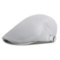 Gorra de malla blanca transpirable con correa ajustable para deportes al aire libre - 55-60cm Ajustable / Blanco