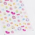 Autocollants 5D mignons pour ongles avec motifs de cœurs et de soleils, style KX041 - KX041 (Motif Graffiti Coloré)