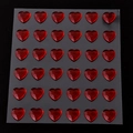 Sparkling red heart shaped face gems for kids makeup art and eye decoration - MX-35 Red Heart