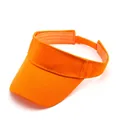 Classic orange sun visor hat with adjustable back strap for outdoor UV protection - Orange