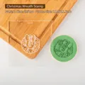 Weihnachtskranz Acryl-Fondant-Stempel für Backkekse Dekoration, 5x5cm Muster - QA290-Weihnachtskranz Präger