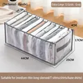 12-grid gray drawer organizer with handles for shirts and T-shirts, 44x25x17cm size - Gray Portable 12-Grid T-Shirt/Shirt Organizer (Thickened)
