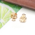 DIY Golden Christmas bell charms with bow detail for jewelry making and festive crafts - 1Pc KC Gold Bell Charm - 15x18mm