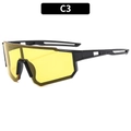 Lunettes de cyclisme avec monture noire et verre simple jaune pour sports de plein air - Monture Noire Verres Jaunes