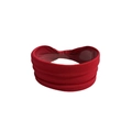 Elastic solid red wide knotted headband for yoga and sports made of breathable fabric - Solid Red