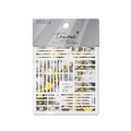 Détails macro des stickers nail art TOG-005 avec texture marbre et accents de dorure - Texture de Marbre avec Feuille d'Or (TOG-005)