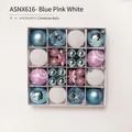 42pcs blue pink white Christmas ball set with stars in matte and glitter finishes - Asnx616 (blue Pink White) 42-pack