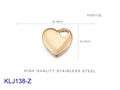 Polished rose gold heart pendant in stainless steel with 18mm by 18mm dimensions - Gold Hollow Peach Heart 18mm(KLJ138-Z)