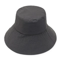 Sombrero de pescador gris oscuro con malla transpirable y ala ancha con costuras - Ala Ancha Gris
