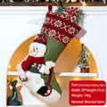 Large Christmas stocking featuring 3D snowman design and festive red and green colors - Snowman (107-B)