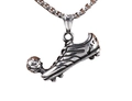 Pendente hip hop vintage con scarpa da calcio e pallone in acciaio inossidabile - Pendente Scarpa da Calcio e Pallone Senza Catena (B0202)