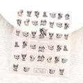 Vue détaillée des autocollants 5D pour ongles avec sculptures d'anges vintage - Style Ange (TS-251)