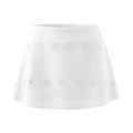 Minigonna bianca in pizzo sangallo con ricamo floreale ed elastico in vita per donna - S / Gonna Bianca