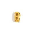 Minimalistischer hohlgeformter Buchstabe B Anhänger aus 18K vergoldetem Edelstahl - Buchstabe B / Gold