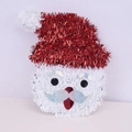 Addobbo Babbo Natale scintillante con cappello di paillettes rosse per l'albero - Babbo Natale