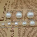 Witte ABS rimpelparels 6mm tot 20mm voor DIY sieraden maken met voorgeboorde gaten - 10mm (Grootverpakking) / Broken Wit